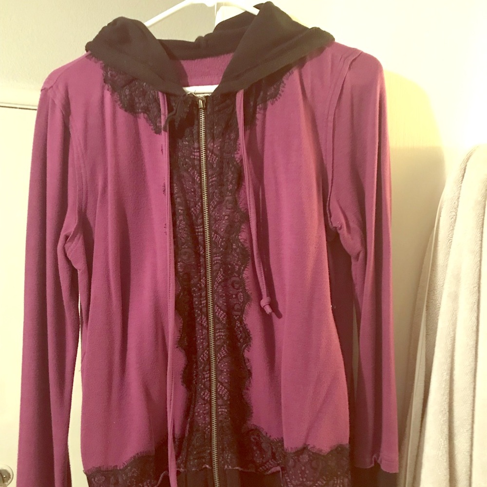 Purple lace sweatshirt